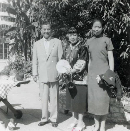 YWCA Tea Tasting, present are: Dr. Lee, Lily Lum Chan, and Mrs. Lee