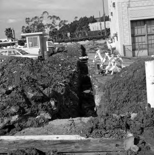 Construction near the Civic Center between Los Angeles Street and Spring Street