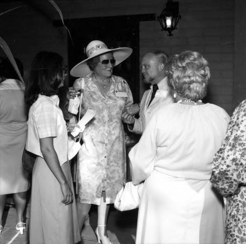 Bicentennial party in Avila Adobe courtyard, dedication of guidebook