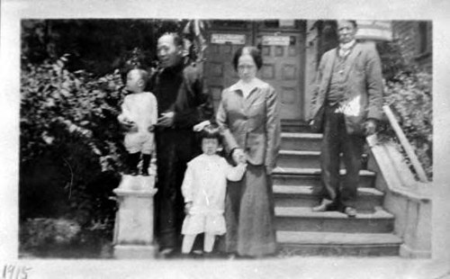 Family of Arthur Chong, Mr. Homer, a caucasian interpreter, at right