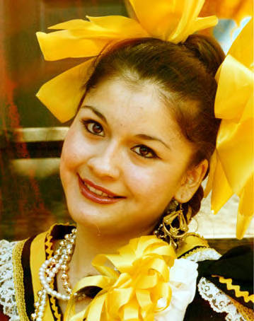 Photograph of a young lady on Flower and Camera Day