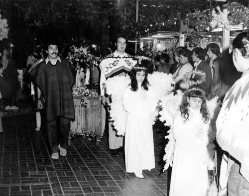 Las Posadas Christmas procession on Olvera Street