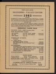 Escondido and Valley Center City Directory 1983