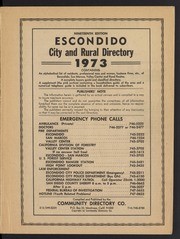 Escondido City and Rural Directory 1973