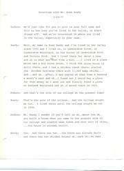 Mr. Ross Bundy, Oral History