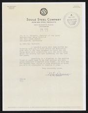 Correspondence to W. P. Whitsett from Soule Steel Company, 1933