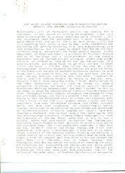 Catherine Mulholland, Historical Museum Committee Meeting