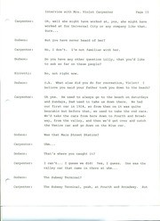 Mrs. Violet Carpenter, Oral History