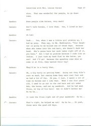 Mrs. Louise Weddington Carson, Oral History