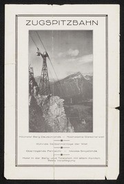 Zugspitzbahn - Document in German with Photograph of Tramway