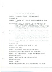 Mrs. Loretta Schulman, Oral History