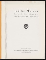 Traffic Survey, Los Angeles Metropolitan Area Brochure, 1937