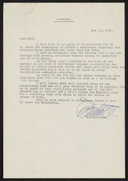 Letter from W. P. Whitsett, Offer of Cash and Land, February 10, 1932