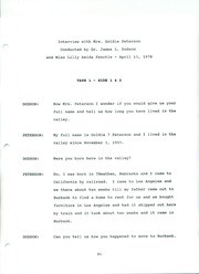 Mrs. Goldie Peterson, Oral History