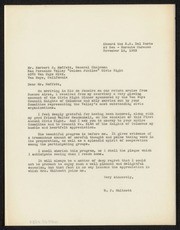 Letter to Norbert Moffatt from W. P. Whitsett - Golden Jubilee Civic Night, 1953