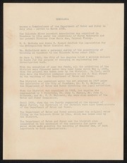 Memoranda of W. P. Whitsett Work with Water and Power Dept