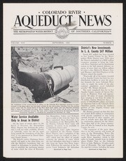 Colorado Aqueduct News 1958-09