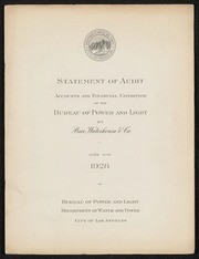Statement of Audit Bureau of Power and Light, Los Angeles, 1928
