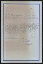 Letter Regarding Emma Ross Whitsett, mother of W. P