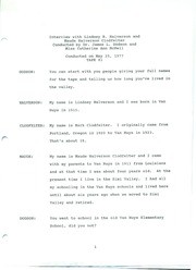 Lindsey R. Halverson and Mande Halverson Clodfelter, Oral History