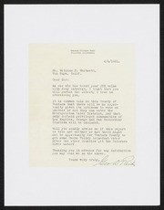Correspondence to W. P. Whitsett from George Dickson Reid, 1931