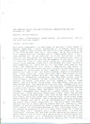 Speaker Barney McNulty, Los Angeles Valley College Historical Museum Association Meeting