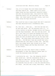 Mrs. Marjorie Cooley, Oral History