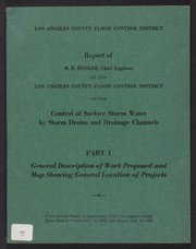 Control of Surface Storm Water by Storm Drains and Drainage Channels