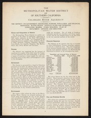 Metro Water District of South Cal, Colorado River Aqueduct