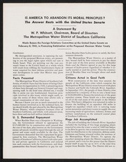 Statement by Whitsett before US Senate, February 8, 1945