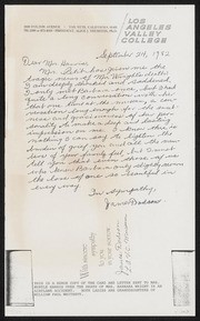 Copy of Letter to Myrtle Harris from Dr. Dodson