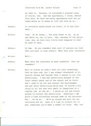 Lester Richard Wilson, Oral History