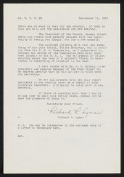 Letter to Whitsett from Richard Lyman, page 2, 1933