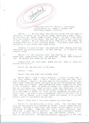 Merle C. Cunningham, Oral History