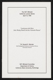 Whitsett California Lecture Series, John Wesley Powell, 1996