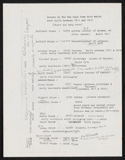 Listing of Houses in the Van Nuys Town Site Between 1911 and 1915