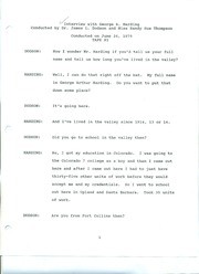 George A. Harding, Oral History