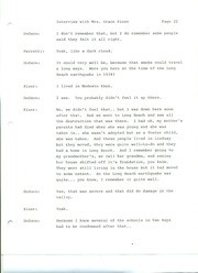 Mrs. Grace Johnson Kizer, Oral History