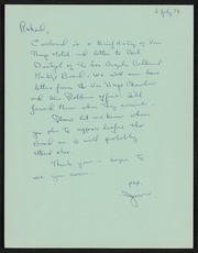 Handwritten Letter from Jim Aldrich Regarding Van Nuys Hotel
