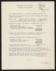 Memorandum to Mr. Whitsett: Colorado River Aqueduct from C. C. Elder, 1935