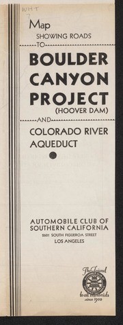 Map of Boulder Canyon Project (Hoover Dam) and Aqueduct