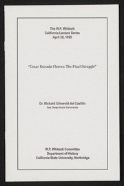 Whitsett California Lecture Series, Cesar Chavez, 1995