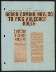 Newspaper Clippings relating to W. P. Whitsett, Chairman Metropolitan Water District