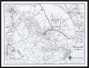 1934 Hayden Map "The Paradise of the Sierras-Circle of Enchantment" Ad from Mammoth Pack Outfit