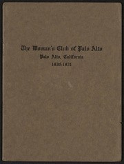 36th Annual Announcement of the Woman's Club of Palo Alto: 1930-1931