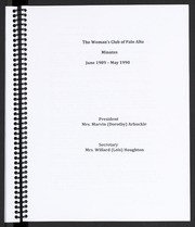 June 1989 - May 1991 - Minutes, Financials and Newsletters in Spiral Bound Book