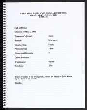 June 2001 - May 2003 - Minutes, Financials and Newsletters in Spiral bound Book