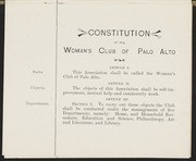 Constitution and Membership, 1899