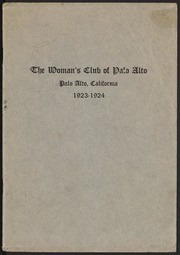 29th Annual Announcement of the Woman's Club of Palo Alto: 1923-1924