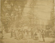 Camp in Yosemite Valley, photo taken during visit, July 5 - 17, 1879